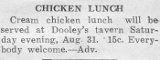Creamed Chicken Lunch